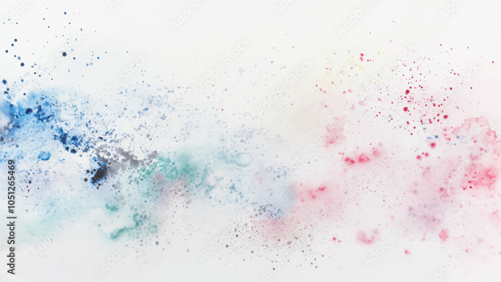 Obraz premium Abstract horizontal watercolor background. Hand drawn vector texture. Brush stroked painting pastel color watercolour