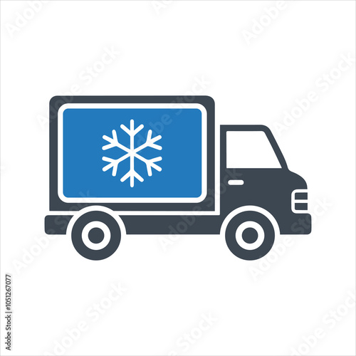 Refrigerator truck icon