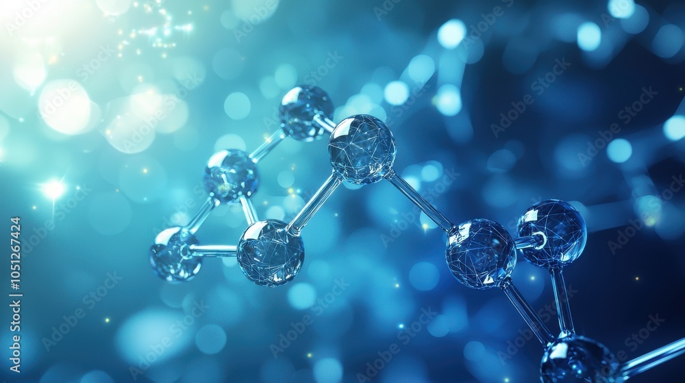 Futuristic Biotechnology Design with Shiny Molecules Futuristic Biotechnology Design with Shiny Molecules