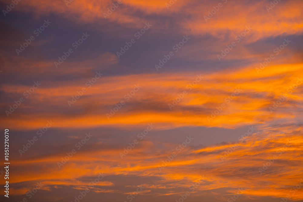 Enjoy a panoramic view of the skyline. The sun rises in the morning sky with colorful clouds. and beautiful cloud patterns In the soft light of the morning
Enjoy a panoramic view of the skyline. The sun rises in the morning sky with colorful clouds. and beautiful cloud patterns In the soft light of the morning