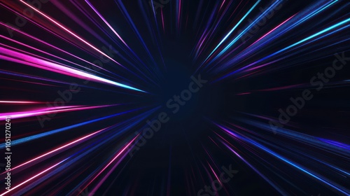 Abstract Neon Light Streaks