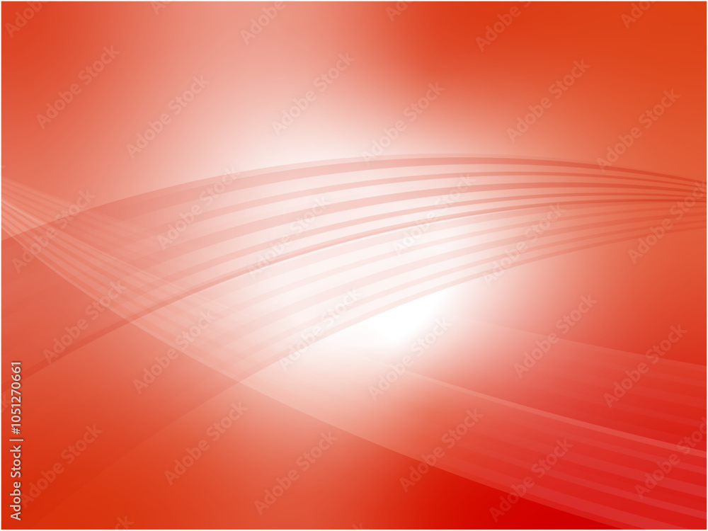 Obraz premium 幽玄で幻想的なウェーブ背景素材_ライトレッド