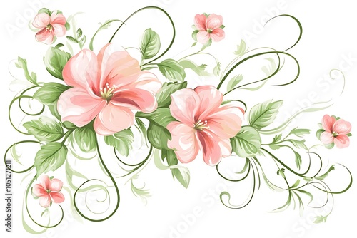 Floral abstraction for design.