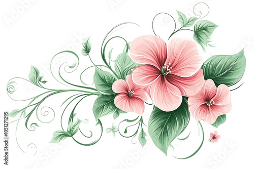 Floral abstraction for design.