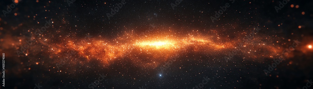 Fototapeta premium A stunning cosmic landscape showcasing brilliant stars and vibrant nebulae in a swirling galaxy of colors and deep space beauty.