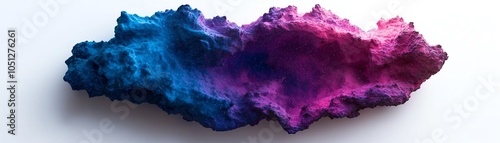 A vibrant abstract cloud formation showcasing rich gradients of blue and purple hues, evoking creativity and imagination.