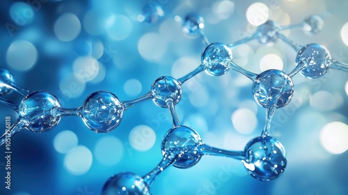 Shiny Atoms in a Blue Molecular Network