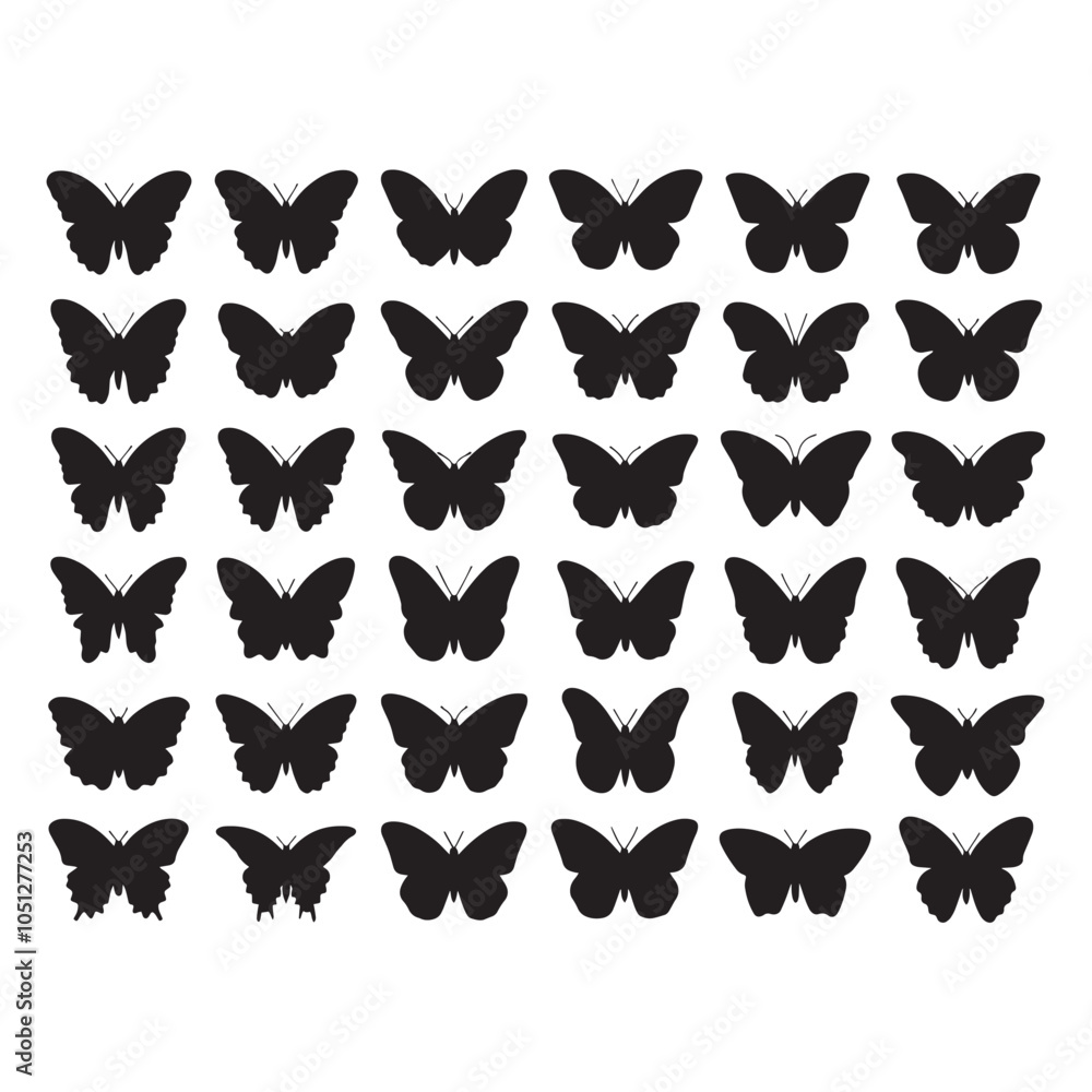 Fototapeta premium butterfly's silhouette