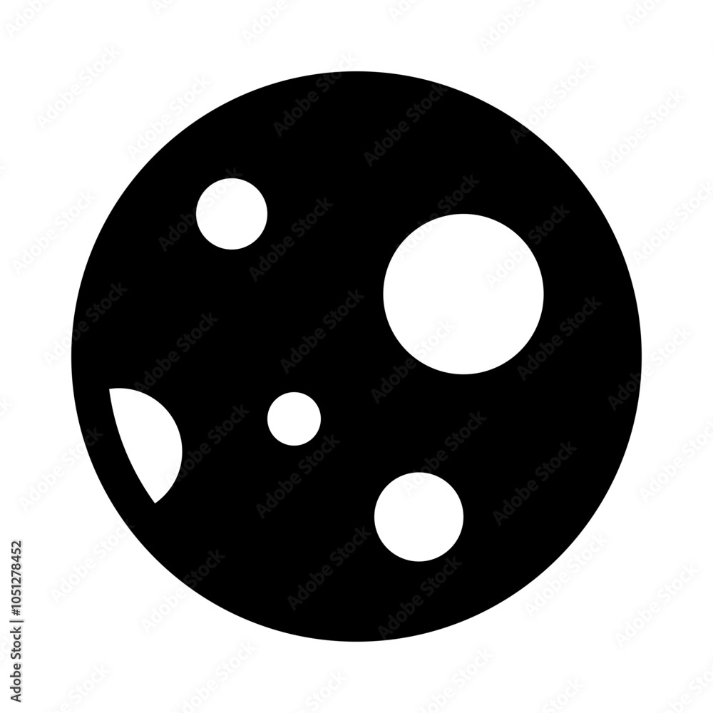 Obraz premium Moon icon glyph