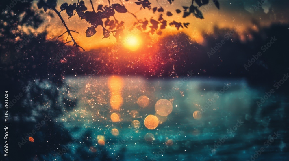 Serene River Reflections at Midnight with Soft Lighting