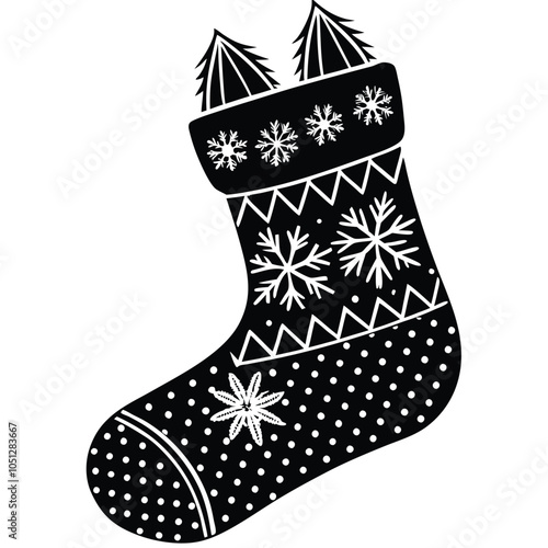 Stockings vector silhouette icon with Transparent Background Clipart.