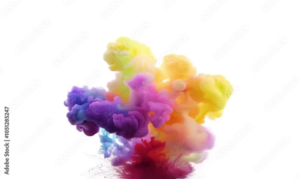 ink drop in the white background