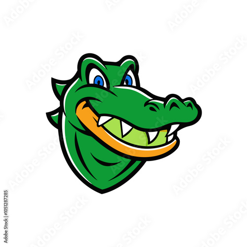 Alligator mascot logo | isolated vector illustration on white background