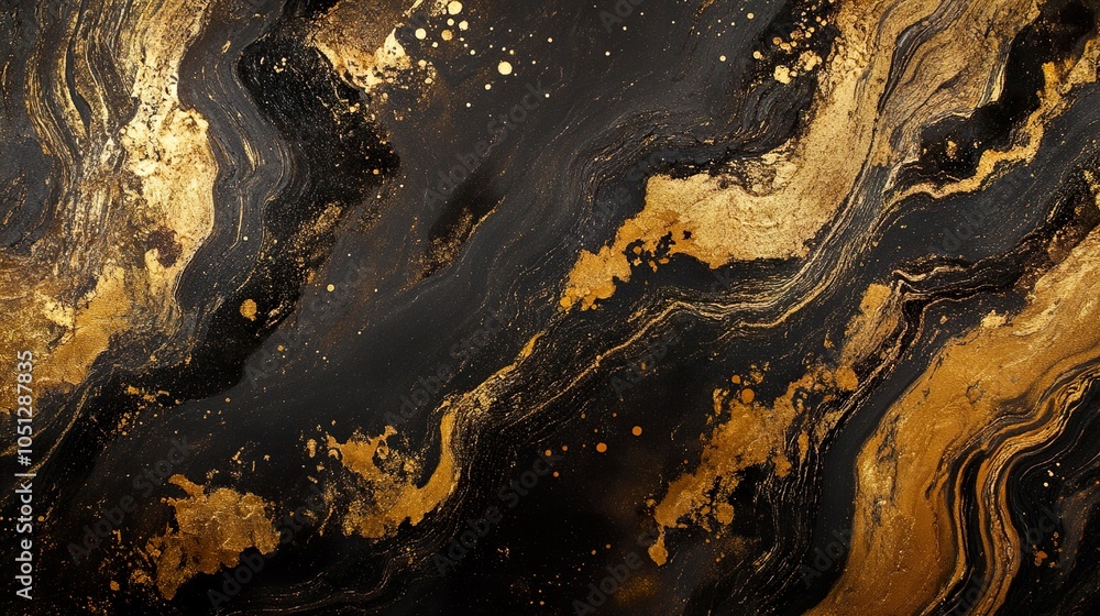 Abstract Gold and Black Marble Texture Background Abstract Gold and Black Marble Texture Background