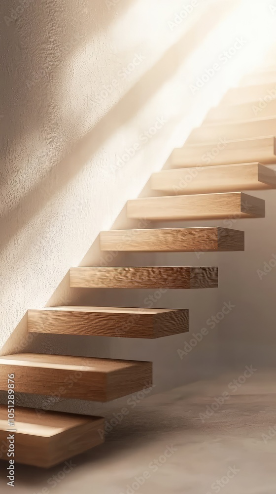 Modern Floating Wooden Staircase Design Modern Floating Wooden Staircase Design