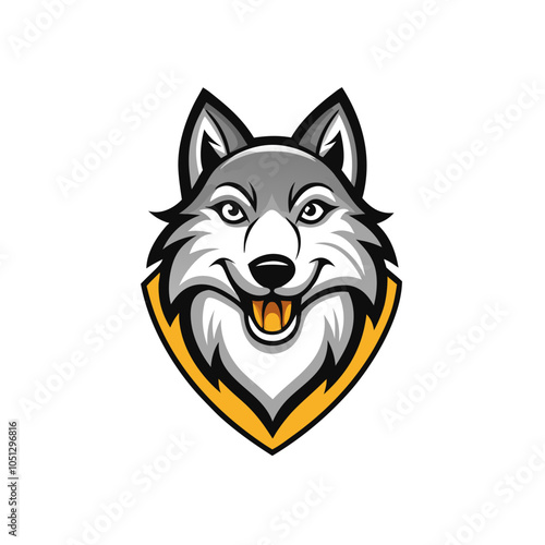 Wolf mascot logo | isolated vector illustration on white background photo