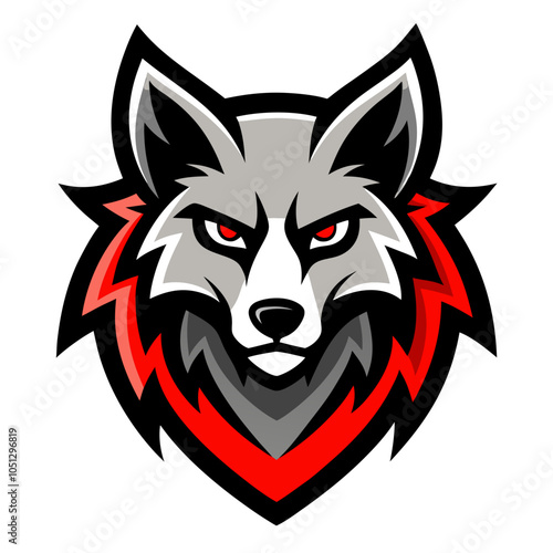 Wolf mascot logo | isolated vector illustration on white background photo