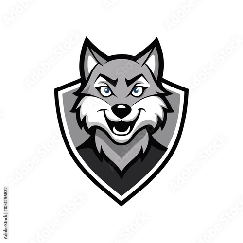 Wolf mascot logo | isolated vector illustration on white background