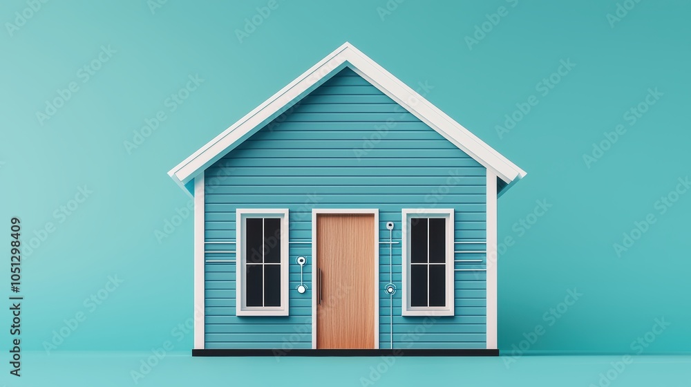 Modern Smart Home Concept with IoT Connectivity Modern Smart Home Concept with IoT Connectivity