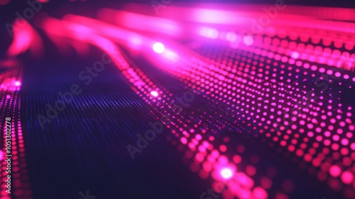 Vibrant Pink and Purple Digital Wave Patterns