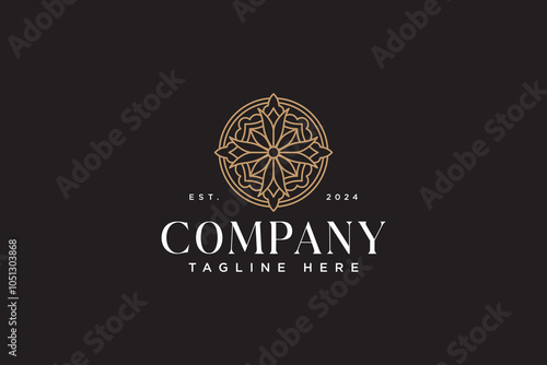 tulip flower with crossed curve abstract logo design. feminine tulip petal overtake decor line art logo template. beauty tulip floral ornament symbol logo. minimalist tulip bud geometric logo design