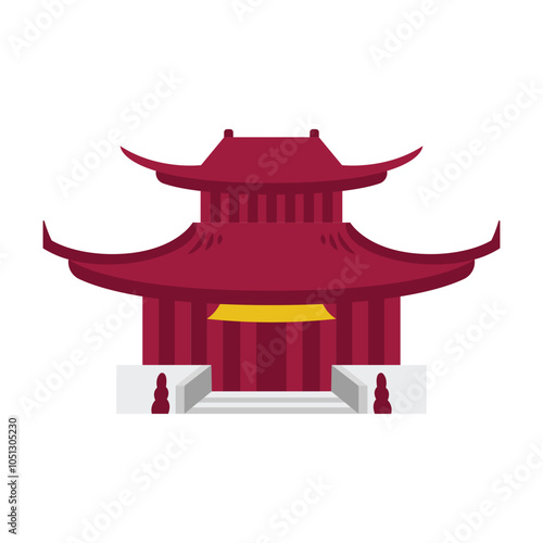 Landmark Sam Poo Kong Vector Illustration