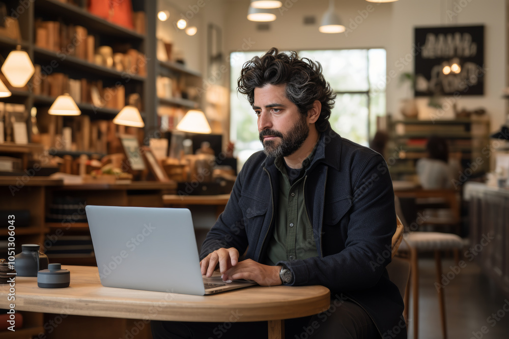 Designer utilizing laptop and graphics tablet to create digital artwork and illustrations Designer utilizing laptop and graphics tablet to create digital artwork and illustrations
