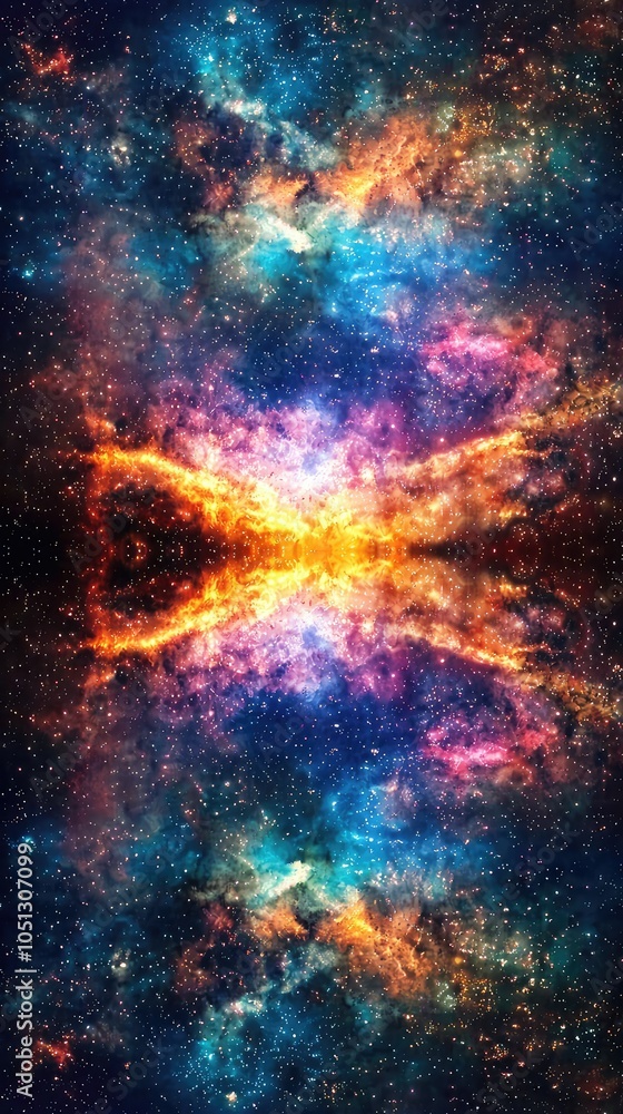 Serene Cosmic Reflection of Stars and Nebulae Serene Cosmic Reflection of Stars and Nebulae
