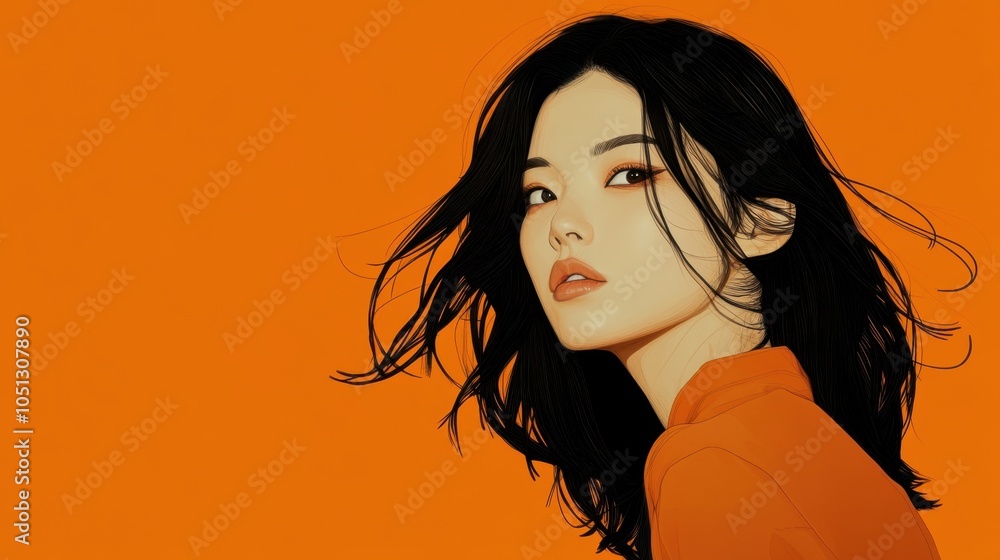 Perfectly styled Korean celebrity model, charismatic look, sleek clothes, AI illustration capturing famous K-pop aesthetics Perfectly styled Korean celebrity model, charismatic look, sleek clothes, AI illustration capturing famous K-pop aesthetics