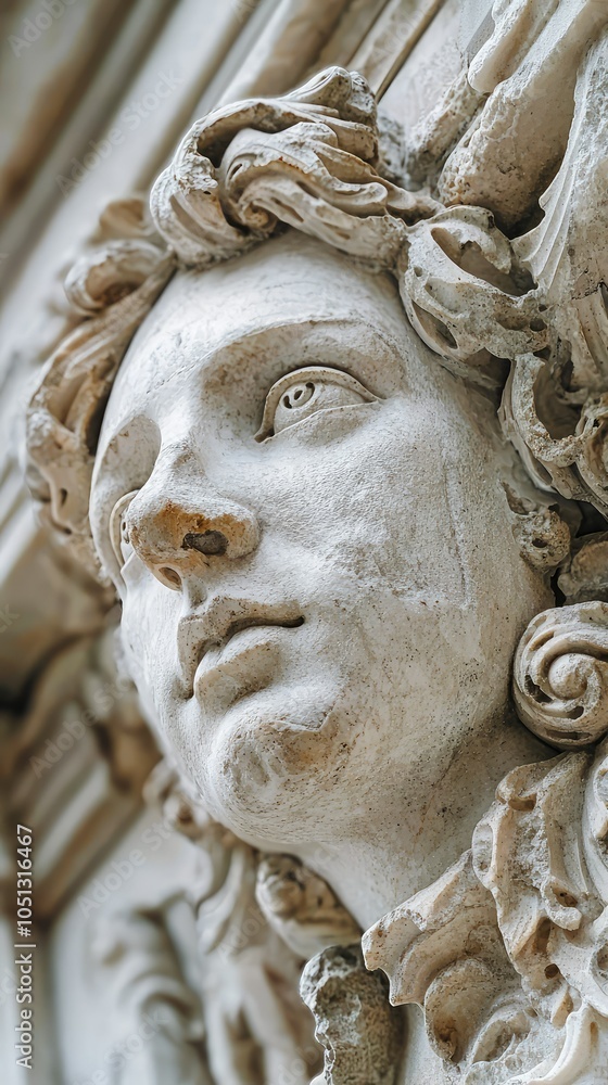 Intricate Marble Sculpture Close-Up View Intricate Marble Sculpture Close-Up View
