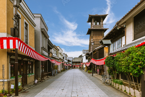 Bell of Time, a bell tower at Kawagoe city in Saitama Prefecture, Japan