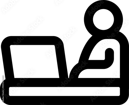 UI work Vector Icon Illustration. Line Style