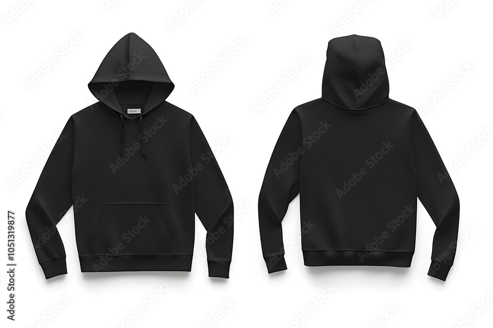 © AungThurein - Black blank hoodie mockup with an isolated white background © AungThurein - Black blank hoodie mockup with an isolated white background