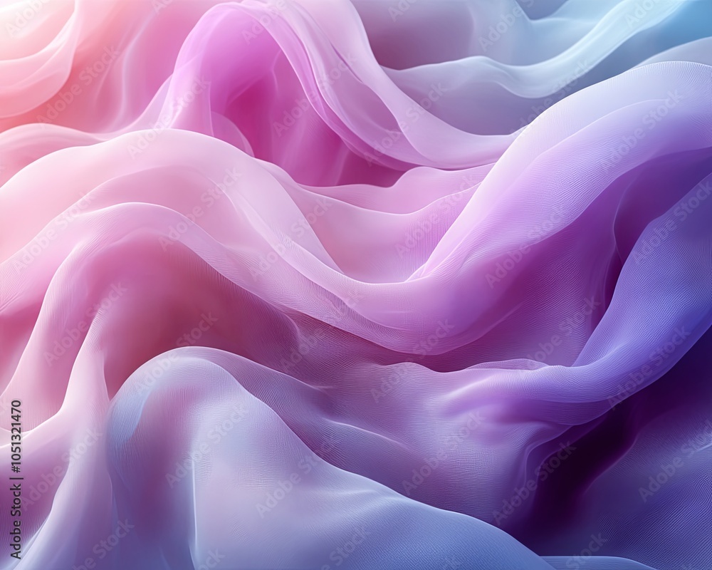 Obraz premium Soft Pastel Waves in Abstract Tones