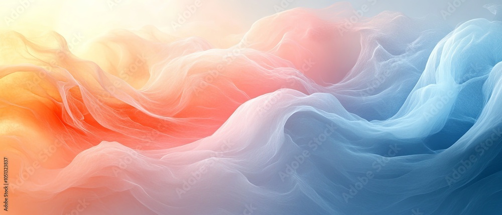 Soft Abstract Pastel Waves with Calming Colors Soft Abstract Pastel Waves with Calming Colors