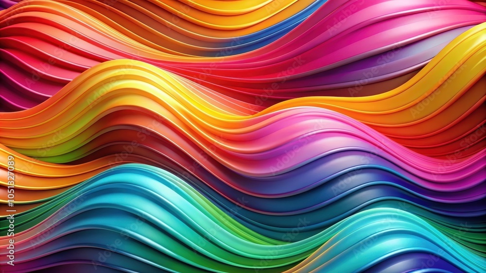 Obraz premium Abstract colorful background with flowing wavy shapes, modern, vibrant, abstract, colorful, background, texture, design,art