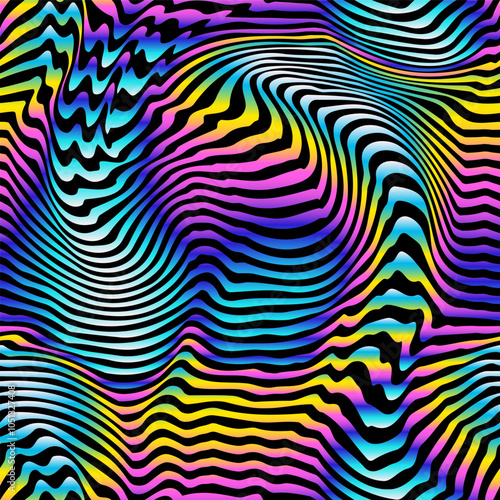 Abstract spectrum waves seamless pattern