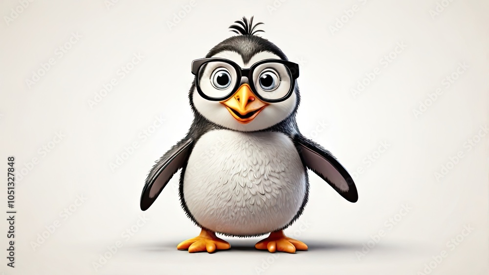 A penguin isolated on a white background A penguin isolated on a white background