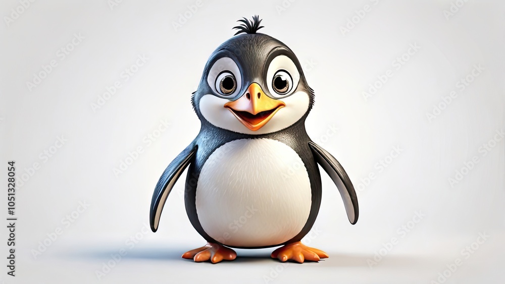 A penguin isolated on a white background A penguin isolated on a white background