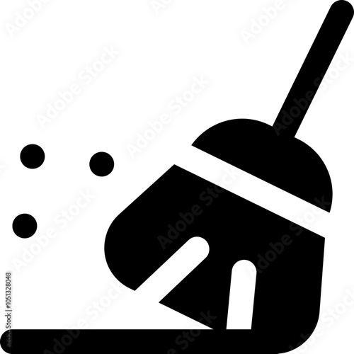 UI cleaning Vector Icon Illustration. Glyph Style