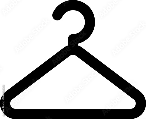 UI clothes hanger Vector Icon Illustration. Glyph Style
