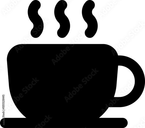 UI coffee Vector Icon Illustration. Glyph Style