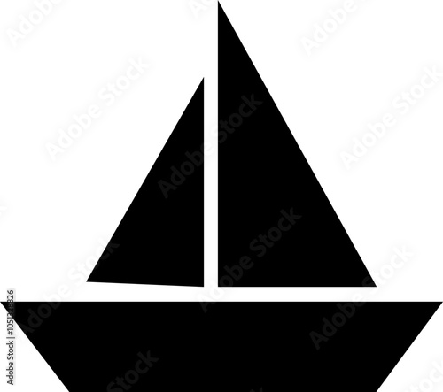 Sailboats vector For Print, Sailboats vector Clipart, Sailboats , Black shape of a sailboat is in a side view, isolated on transparent background, Sea yachts. Extreme lifestyle. used for mobile app.