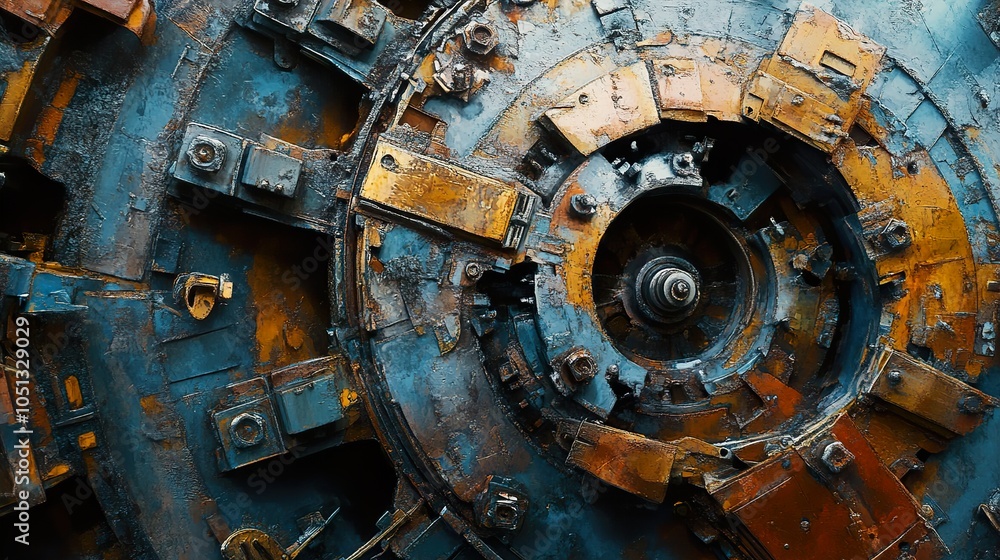 Rusted Industrial Machine Gear Close Up Rusted Industrial Machine Gear Close Up