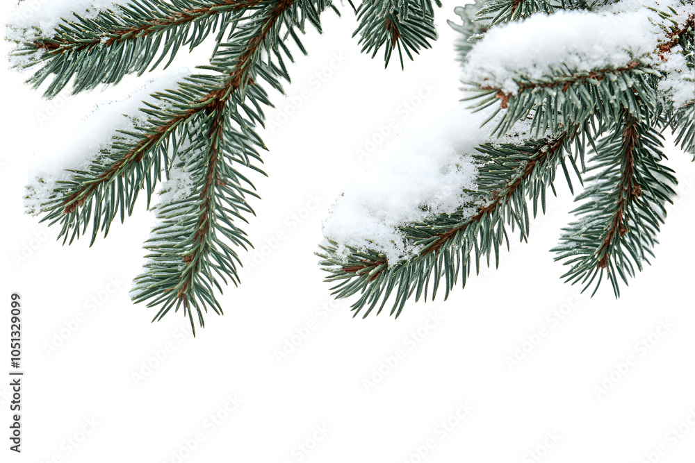 christmas tree branches with snow christmas tree branches with snow