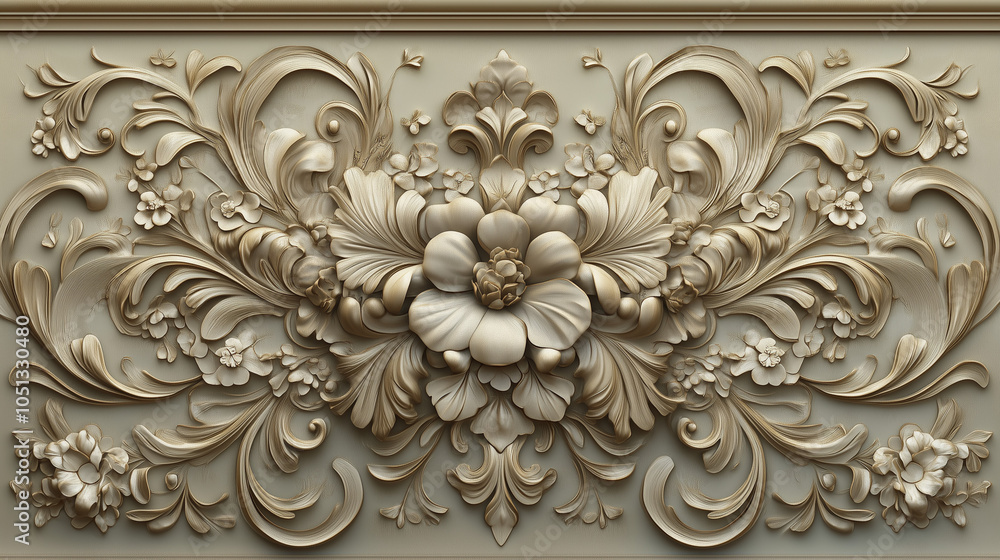Victorian style floral relief, background, ornate design, intricate detailing, vintage elegance, copy space Victorian style floral relief, background, ornate design, intricate detailing, vintage elegance, copy space