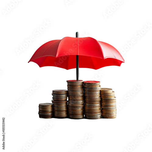 umbrella and coins