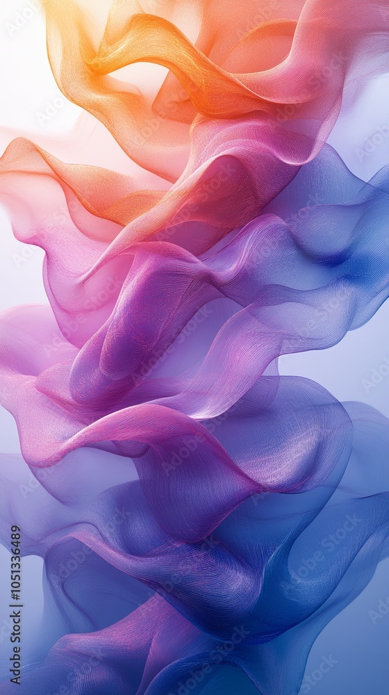 Obraz premium Calming Abstract Wave Patterns in Minimalistic Style
