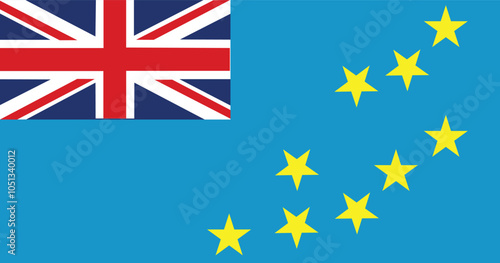 Free Download Tuvalu Flag Vector - Official Tuvalu Flag With Original Color and Size Proportion - GFXLoad