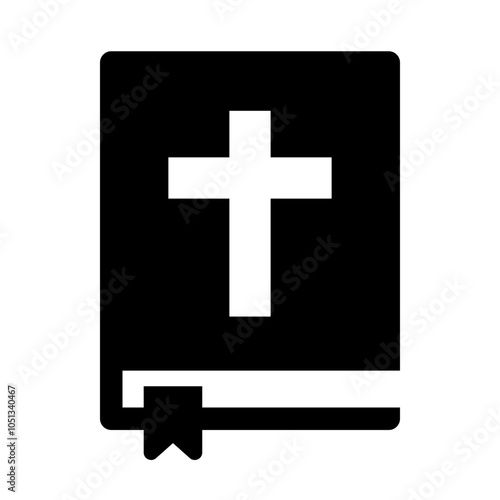 Bible Glyph Icon Vector